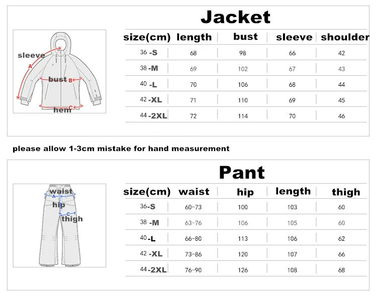 Зимние впечатление лыжный костюм Лыжная куртка+ лыжные штаны женские сноуборд комплект Водонепроницаемый ветрозащитный зимний теплая одежда