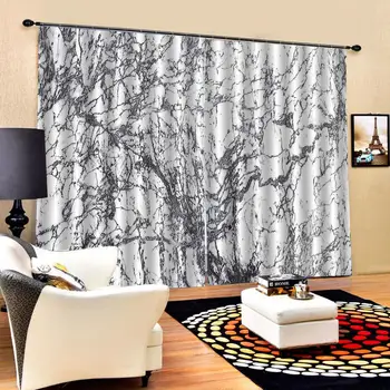 

grey marble curtains Luxury Blackout 3D Curtains Living Room Bedroom Drapes Cortinas Customized size