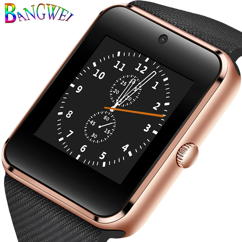 

2018 New Men Women Bluetooth Smart watch Mobile Phone Support SIM TF Camera Music Player LED Color Touch Screen smartwatch+Box