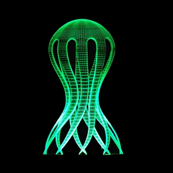 

Marine Jellyfish Acrylic 3d Nightlight Novelty Luminaria Led 3d Light Fixtures Luminaria De Mesa Powerbank 3d Lamp
