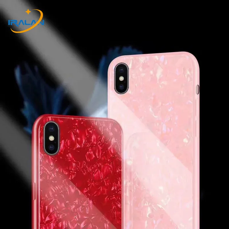 Luxury Shockproof Tempered Glass mobile Phone Case For iPhone X XS Conch Cover Shell Max XR |