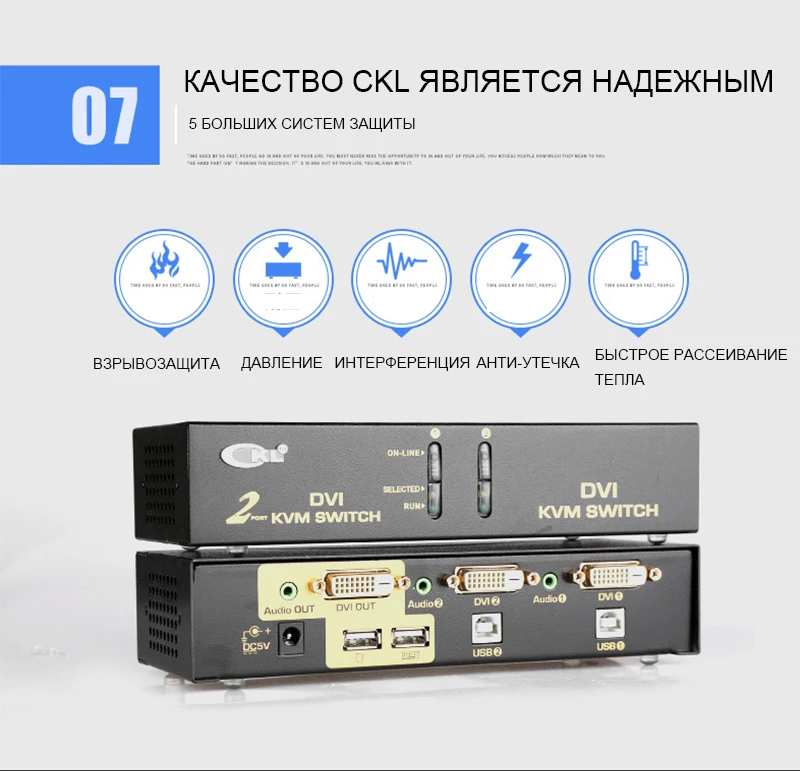 Ckl 2 Порты и разъёмы USB черный металл DVI KVM SWITCH 2 в 1 из коммутатора для клавиатуры видео Мышь с аудио полностью Поддержка DVI HDCP ckl-92d