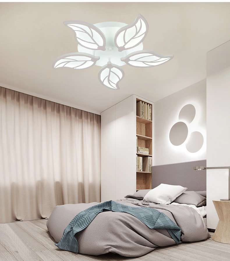 Современная гостиная потолок осветительный, акриловый спальня ресторан люстра потолок домашние светильники белый AC90-260V QianXia