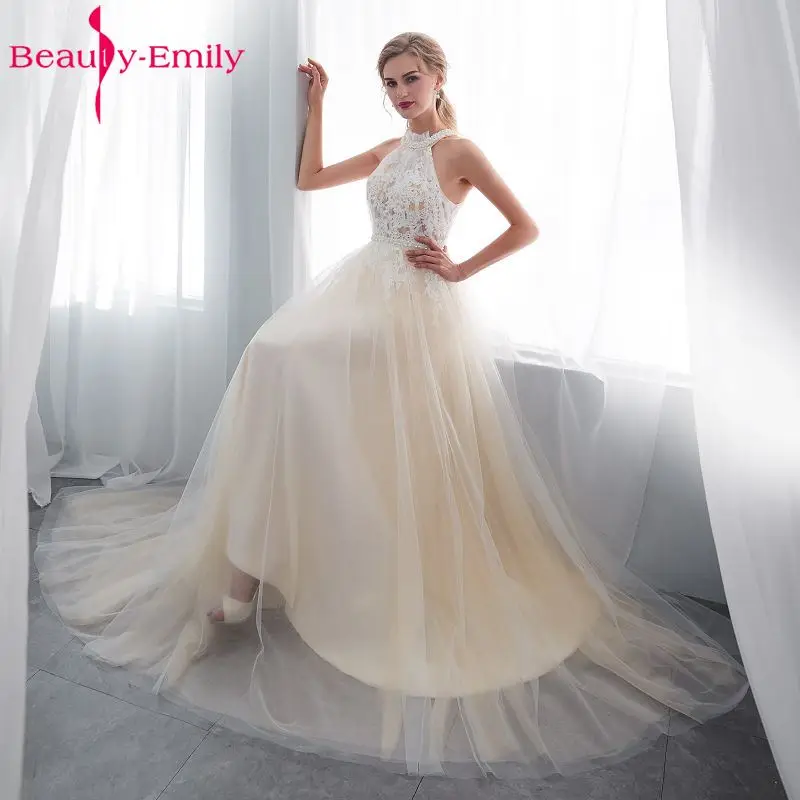 Beauty Emily White Lace Formal Evening Dresses 2018 long Plus Size A-Line Evening Party Dresses Floor-Length Prom Dress Elegant Beauty Emily White Lace Formal Evening Dresses 2018 long Plus Size A-Line Evening Party Dresses Floor-Length Prom Dress Elegant