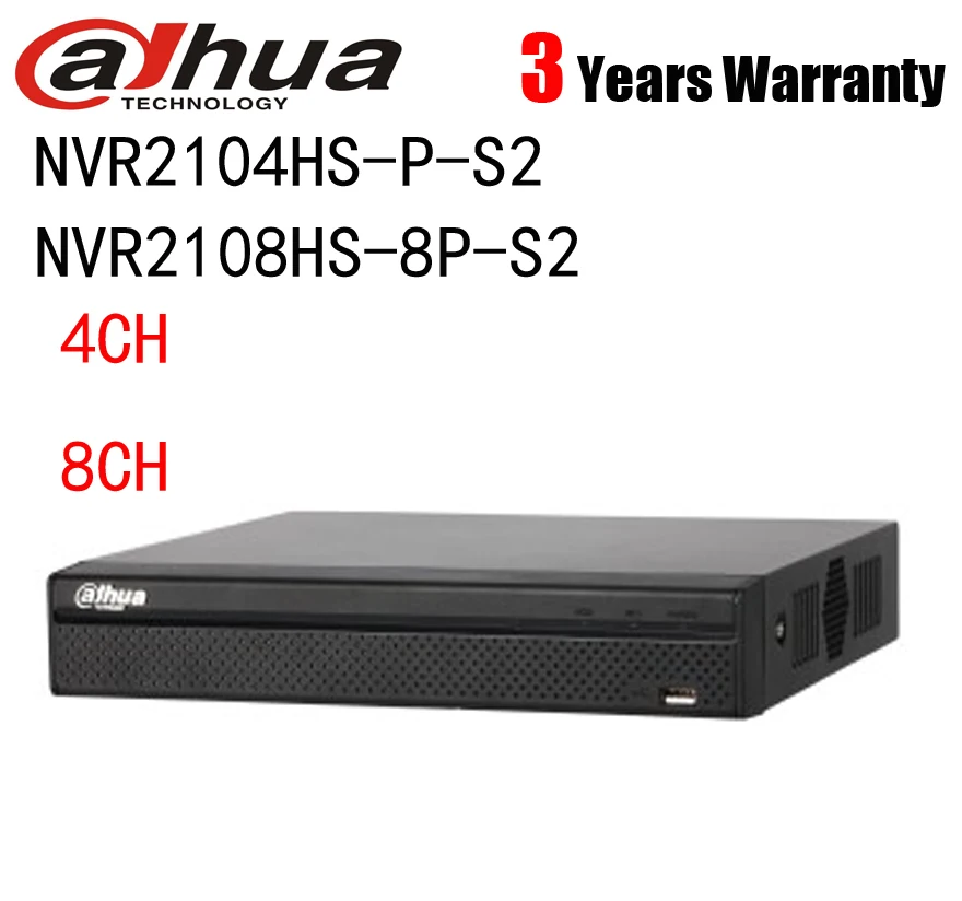 Dahua NVR2104HS P S2 NVR2108HS 8P 4CH 8CH POE NVR 6MP H.264 + Поддержка ip камеры PTZ 4CH/8CH сетевой