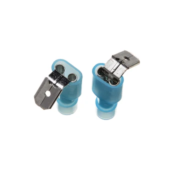 

100PCS Nylon Wire Connectors Kit Humpback Spade Electrical Crimp Terminals Blue Insulated Waterproof Piggy Back Terminators