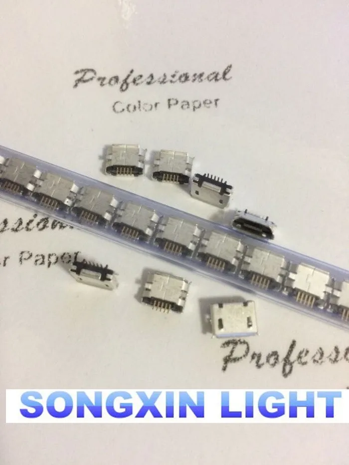 XIASONGXIN светильник 50 шт. Micro USB 5P 5 контактный разъем для зарядки|socket connector|socket micro