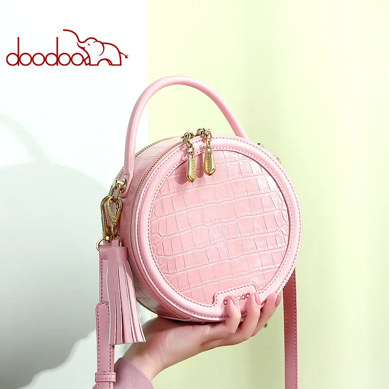 

Doodoo Fashion Women Shoulder Bag Chic Circular Design Handbag High Quality Messenger Bags Luxury Crossbody Bags for Ladies 2019