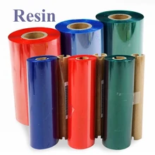 Harz Thermische Transfer Band, Farbe/Schwarz Tinte Film, 1 zoll oder 1/2 zoll core, für PET/PVC label Drucker