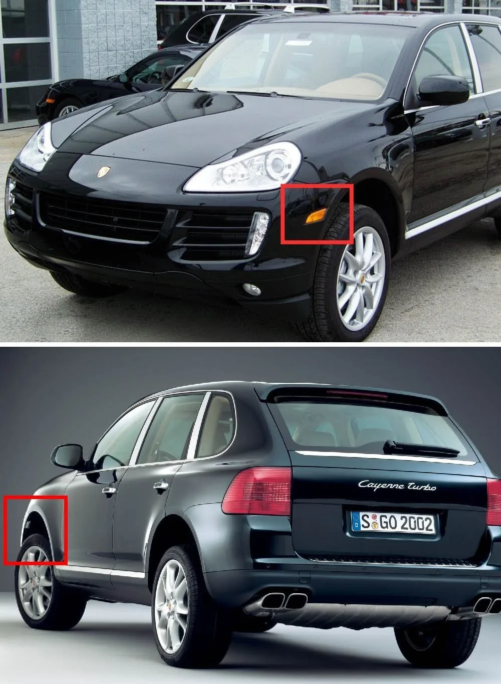 Светодиодный боковой маркер+ Поворотная сигнальная лампа для 07-10 Porsche Cayenne