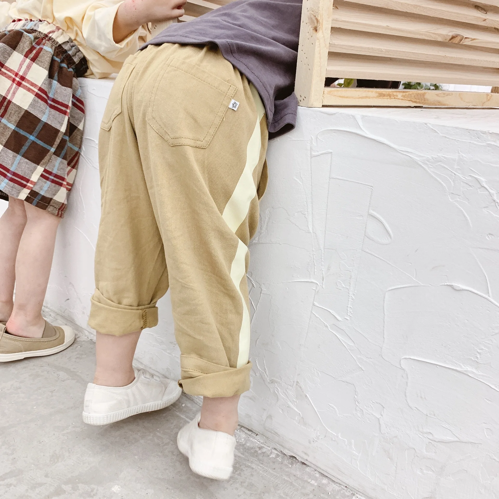 2019 г. осенние штаны для маленьких мальчиков новые штаны-карго с карманами, детские повседневные Комбинезоны хлопковая Корейская одежда