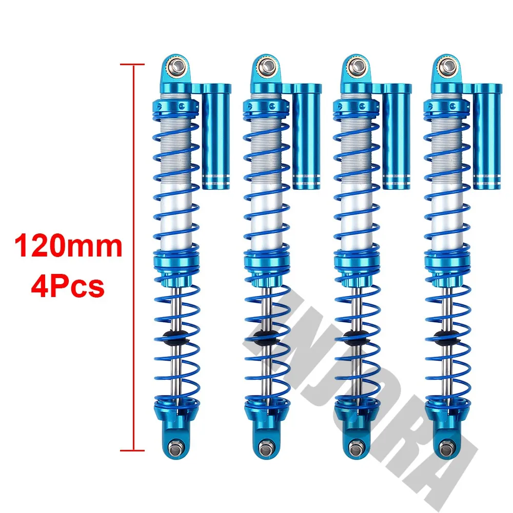 Injora масло Регулируемый 90 100 110 120 мм амортизатор металлический демпфер для 1/10 RC Гусеничный Traxxas TRX4 осевой SCX10 90046 WRAITH - Color: 120mm 4PCS