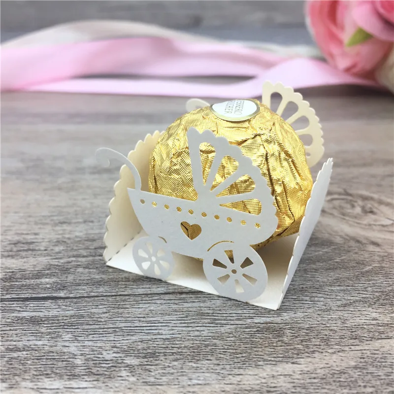 50Pcs Laser Cut Chocolatr Bar Wedding Favors and Gifts Baby SHower Paper Candy Box Bar Wedding Decorations and Party Supplies