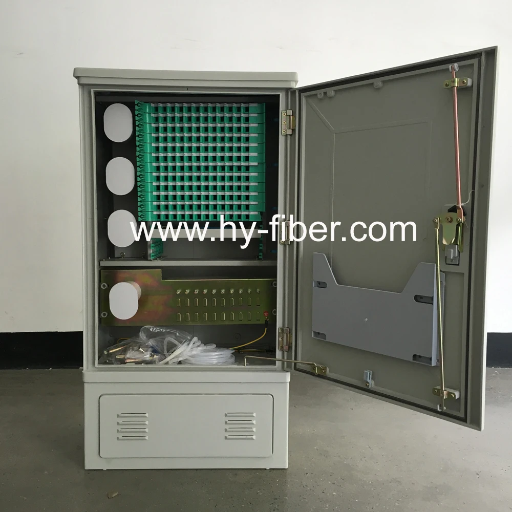 

Outdoor Cabinet Fiber Optical Distribution Cabinet SMC 144 Fiber FTTH Cabinet HY-18-C144A