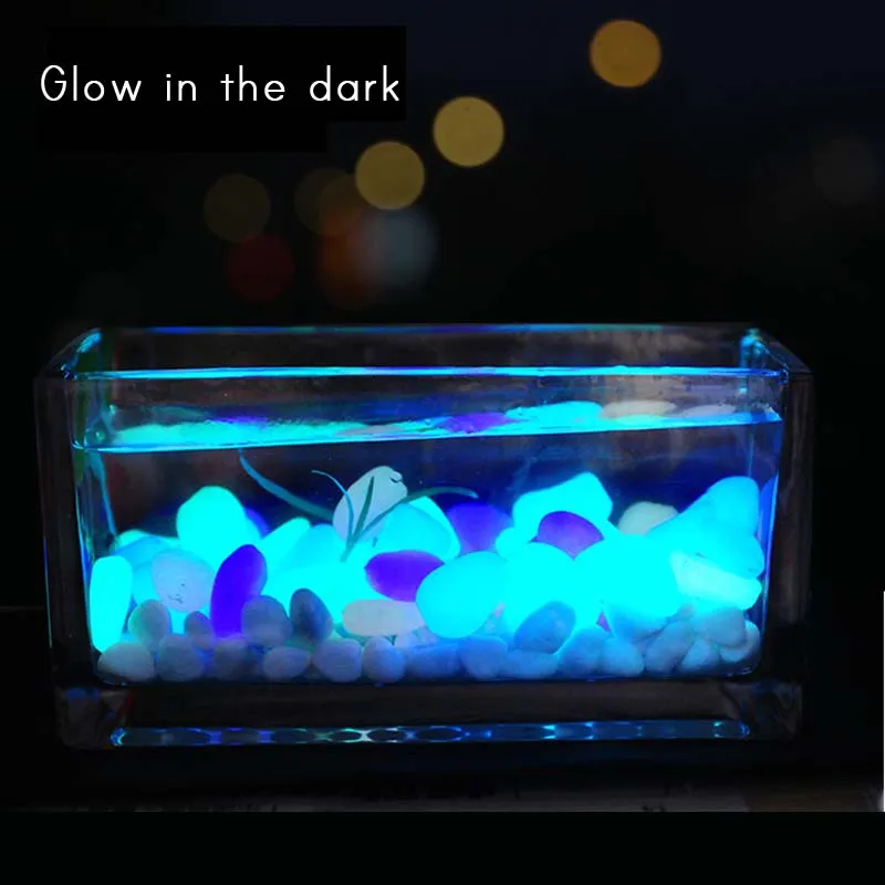 Световой Камни светятся в темноте орнамент сада road открытый Fish Tank украшения