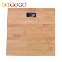 WFGOGO бамбуковые весы 180 кг для ванной комнаты, умные светодиодные цифровые напольные весы, весы для дома
