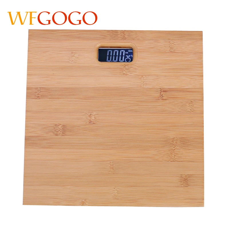 

WFGOGO Bamboo 180KG bathroom scales Smart led Digital floor balance Weighing-machine body Household Weight scale
