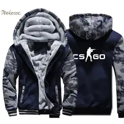 Игровая Толстовка для мужчин хип хоп толстовка с капюшоном на молнии пальто 2018 бренд зима толстый флис теплая камуфляжная куртка