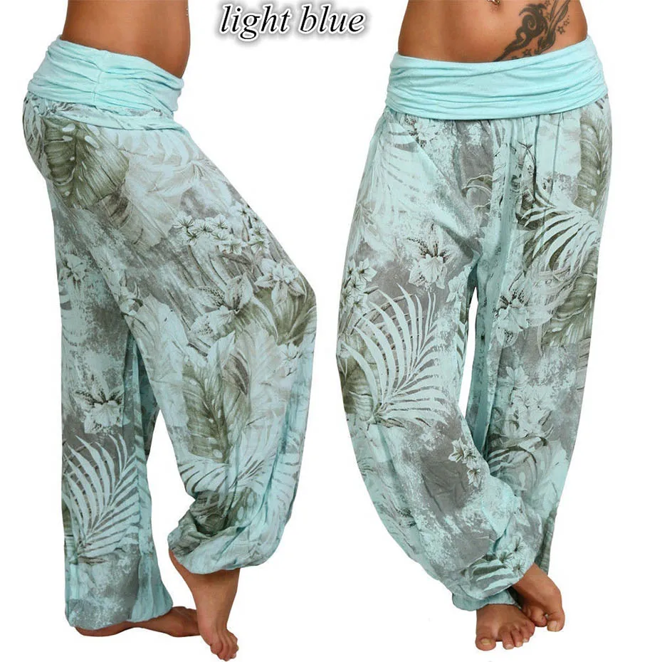 ZOGAA Haren Pants Women Trousers Folk Style Casual Solid Elastic Waist Regular Low Flat Yo-ga Pants ZOGAA Haren Pants Women Trousers Folk Style Casual Solid Elastic Waist Regular Low Flat Yo-ga Pants