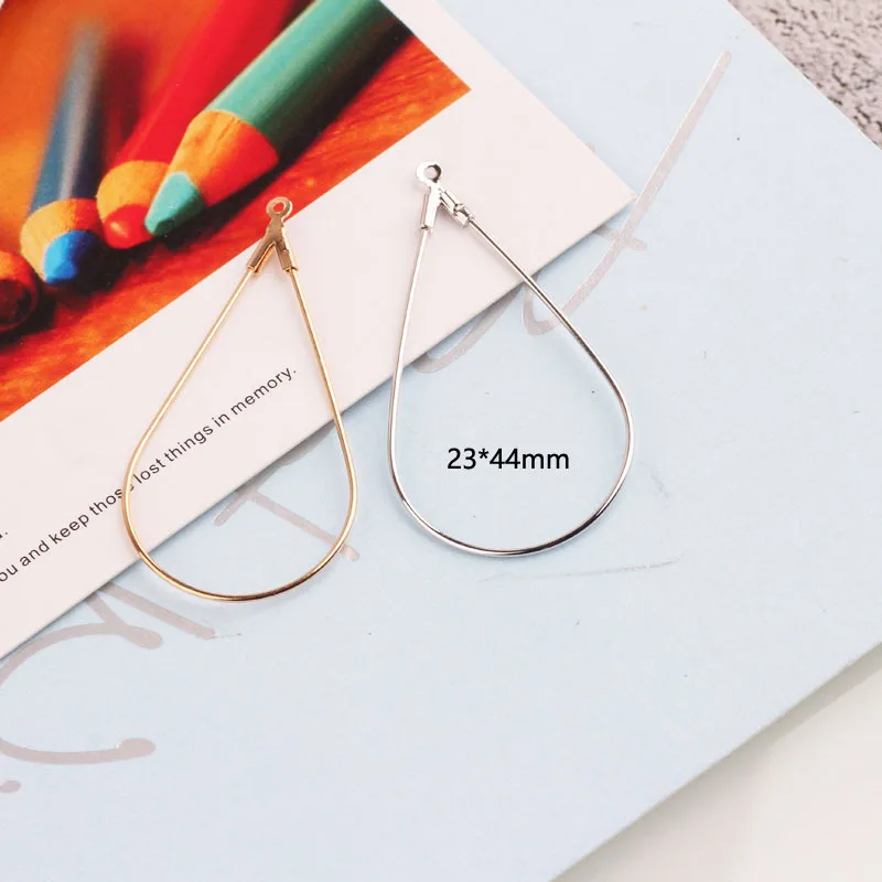 

Copper plated 18k gold color color does not fade water drop earrings diy hand jewelry earrings material pendant pendant 10pieces