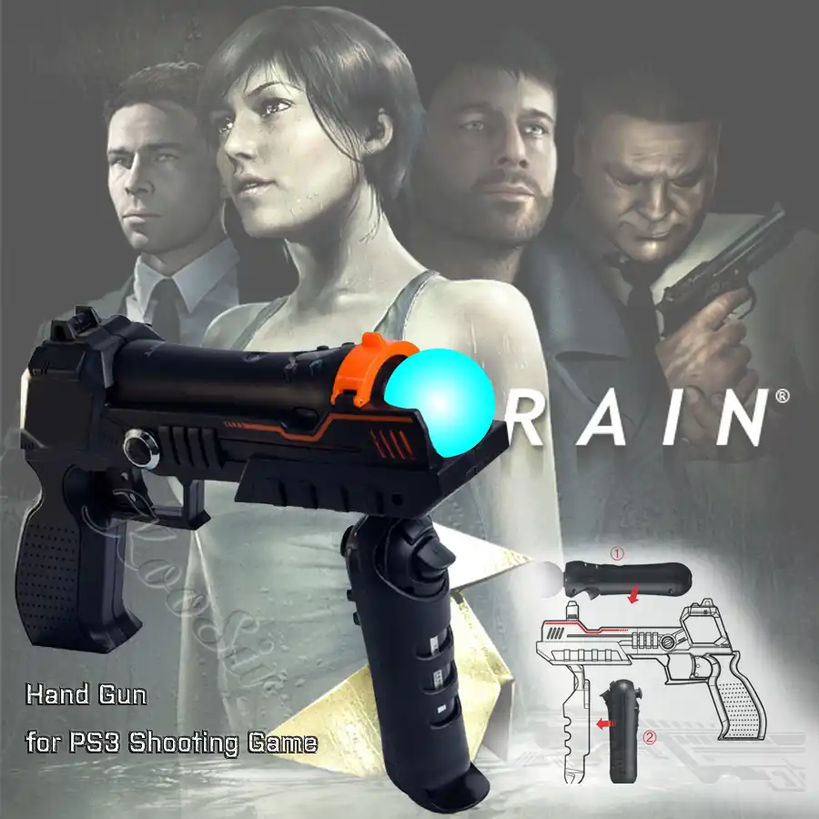 OSTENT Light Gun Shooter Pistol for Sony PS4 PS3 PS Move Motion