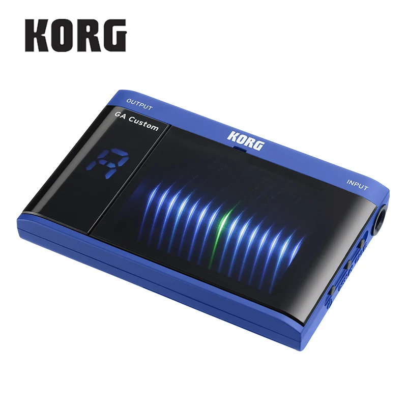 Korg GA изготовленный на заказ хроматический гитарный/бас-тюнер с 3D визуальным дисплеем метра - Цвет: Синий
