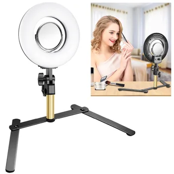 

Neewer Table Top Mini LED Ring Light Lighting Kit Includes for Beauty Blog Make up Selfie Studio Portrait Video Photography