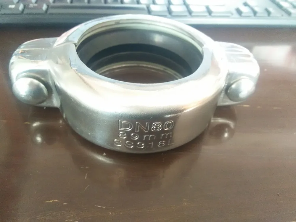 DN 50 2" 57 mm 1200 psi Stainless Steel 316 Pipe Clamp Couplingin