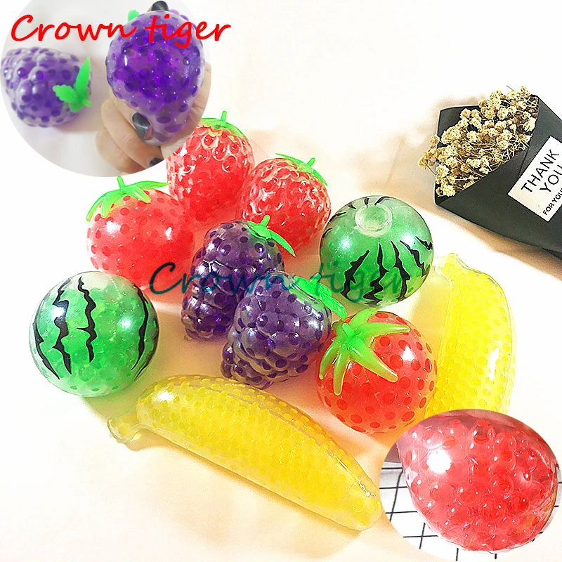 

fruit Entertainment Stress Relief Toys Antistress squishy mesh Grape Ball Face Reliever Gag Practical Jokes Squeeze fun Gadget