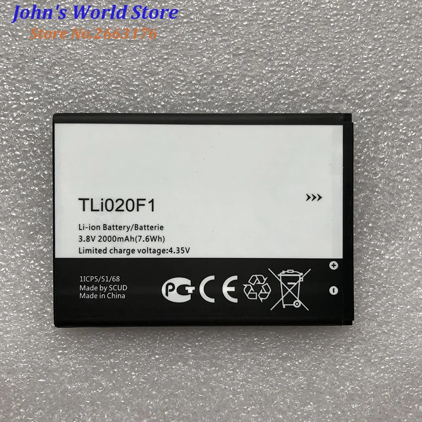 

2019 New TLI020F1 TLI020F2 Battery For TCL J720T J726T Alcatel One Touch Pop 2 5042d C7 7040 OT-7040 OT-7040D Phone Replacement