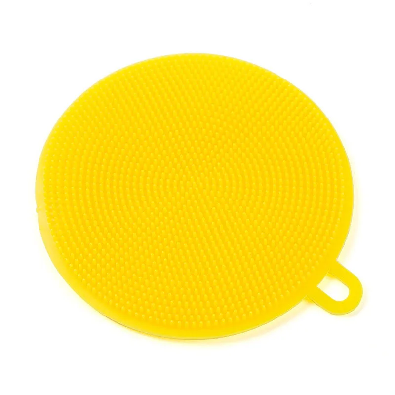 ONEUP многофункциональная силиконовая миска для мытья посуды, волшебные щетки для мытья кухонного горшка, инструмент для мытья посуды, кухонная щетка для чистки - Цвет: Yellow
