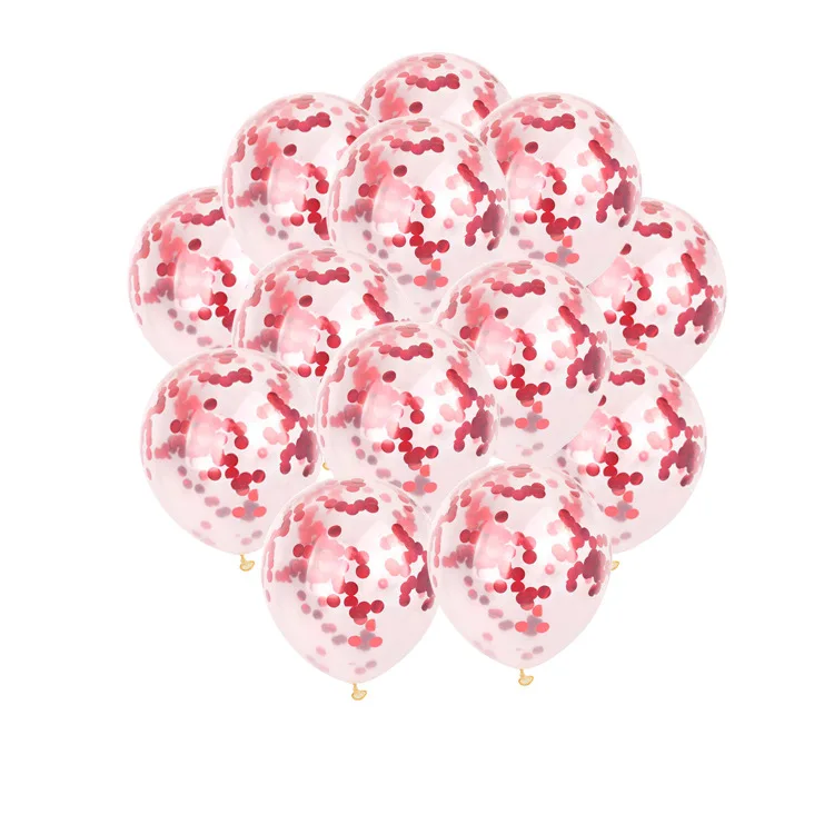 5 шт. 12 дюймов красные романтические конфетти прозрачные воздушные шары для украшения для девичников Свадебные фон выход Вечерние