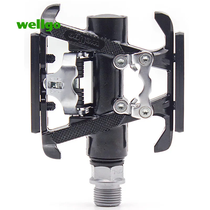 

Wellgo Taiwan bike pedals native with security code aluminum alloy mountain bike double-sided dual-use lock bicicleta pedal C099
