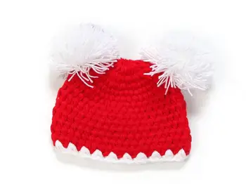 

Cute interesting infant baby boys girls contrast color crochet handmade knitted hat photography props 1 pcs