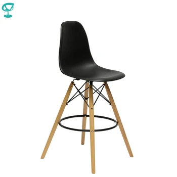 

94891 Barneo N-11 Plastic Wood High Kitchen Breakfast Bar Stool Bar Chair Kitchen Furniture Black free shipping in Russia