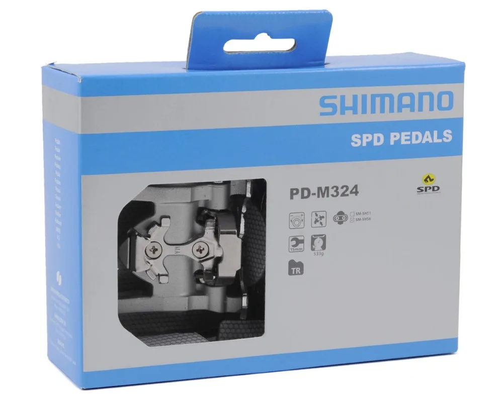 

SHIMANO PD-M324 Multi Purpose SPD Pedals MTB Clipless Clip Touring Mountain M324 2018