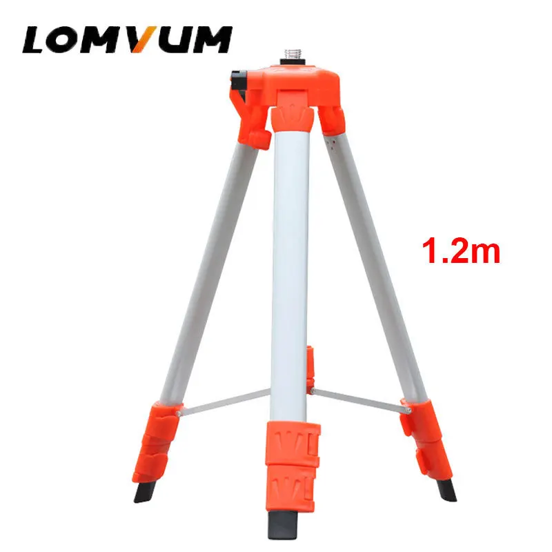 LOMVUM штатив для лазерного уровня Регулируемая длина 1,5 м 1,2 м профессиональный лазерный уровень Стенд тонкий сплав Лазерный уровень с держателем - Цвет: 1.2m