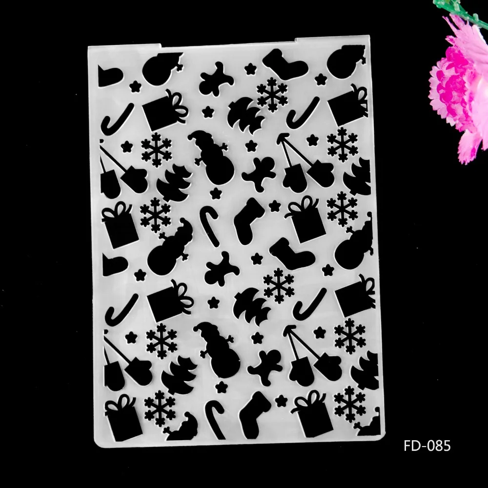

2017 New Arrival Scrapbook Christmas Elements Design DIY Paper Cutting Dies Scrapbooking Plastic Embossing Folder