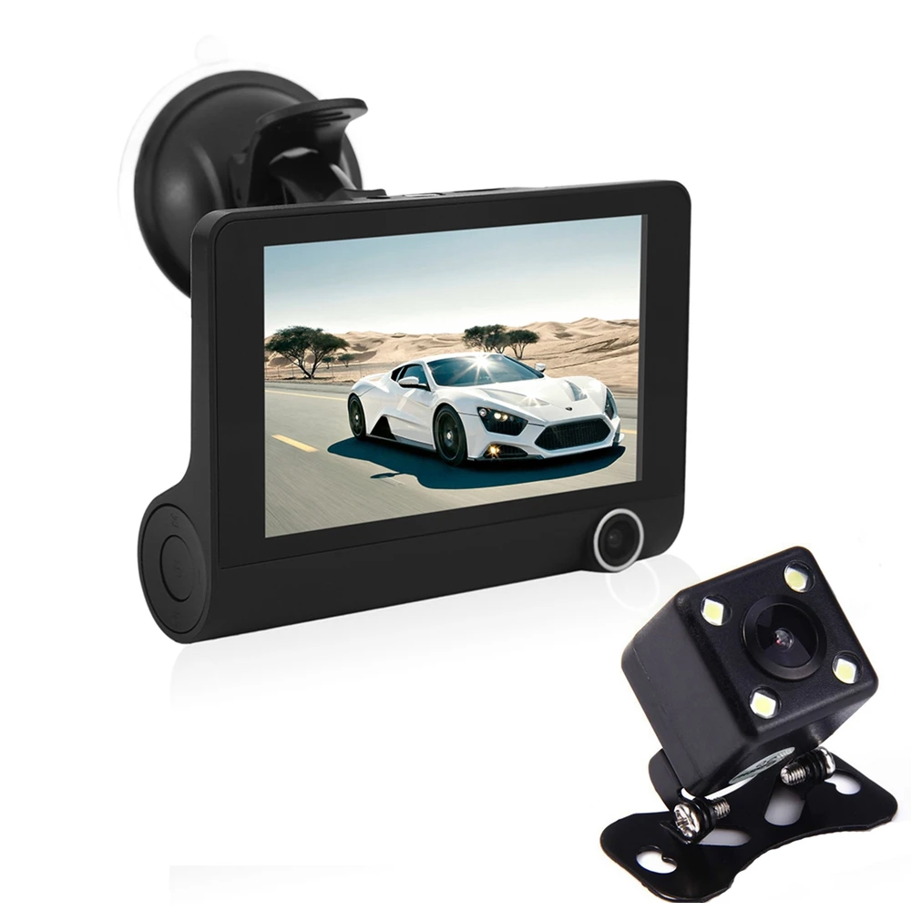 Car DVR Three Triple Lens Car DVR font b Camera b font Dashcam Video Recorder Digital