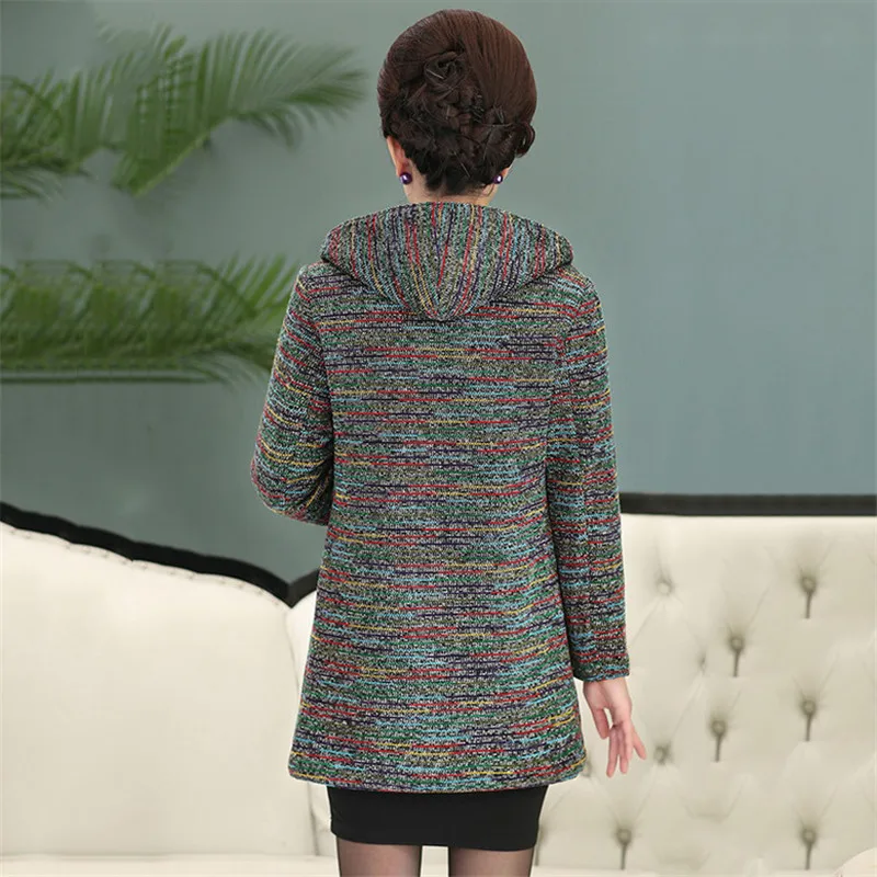 Ldt658 green Taille Gray Manteau Automne Survêtement Femelle orange Nouvelle âge red Hiver Mode Grande Moyen Veste 2018 Capuchon Xl Laine 5xl À Femmes De Yf7bv6gy