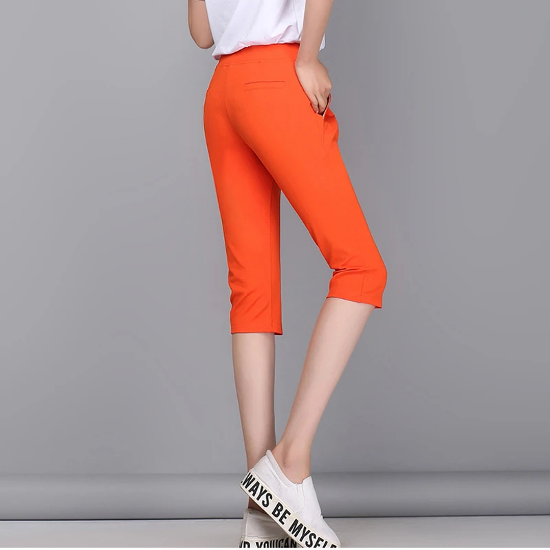 2019 Summer Capri Pants For Women Casual Harem Pants Ladies White Black  Orange Cool Trousers Female Capris High Waist - AliExpress Women's Clothing