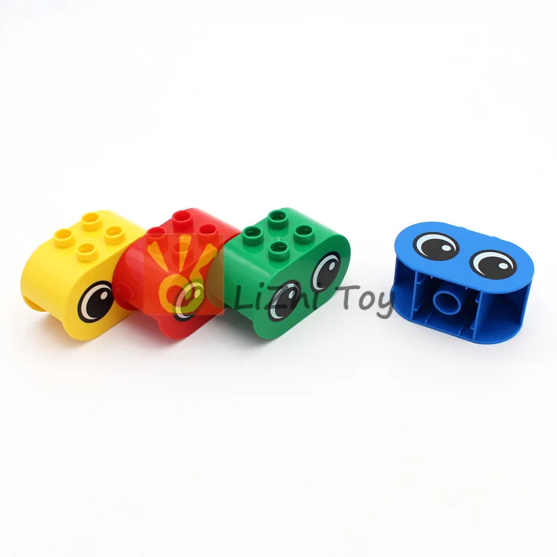 Большие строительные блоки MOC DIY 4198 Duplo кирпич 2X4X2 с закругленными концами
