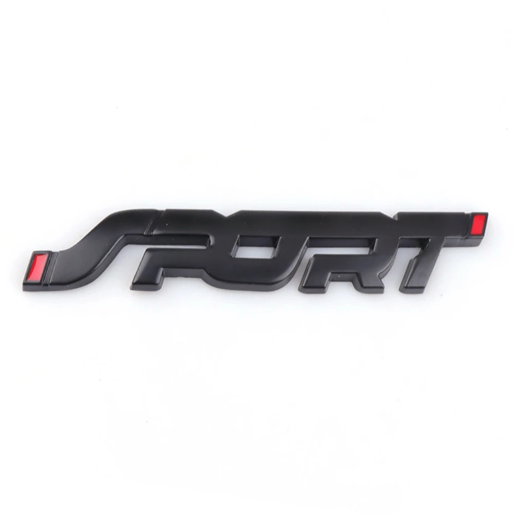1 шт. стикер автомобиля 3D значок Металлическая Эмблема задняя табличка для Ford SPORT Tail наклейка на багажник матовый черный хром универсальный автомобиль-Стайлинг