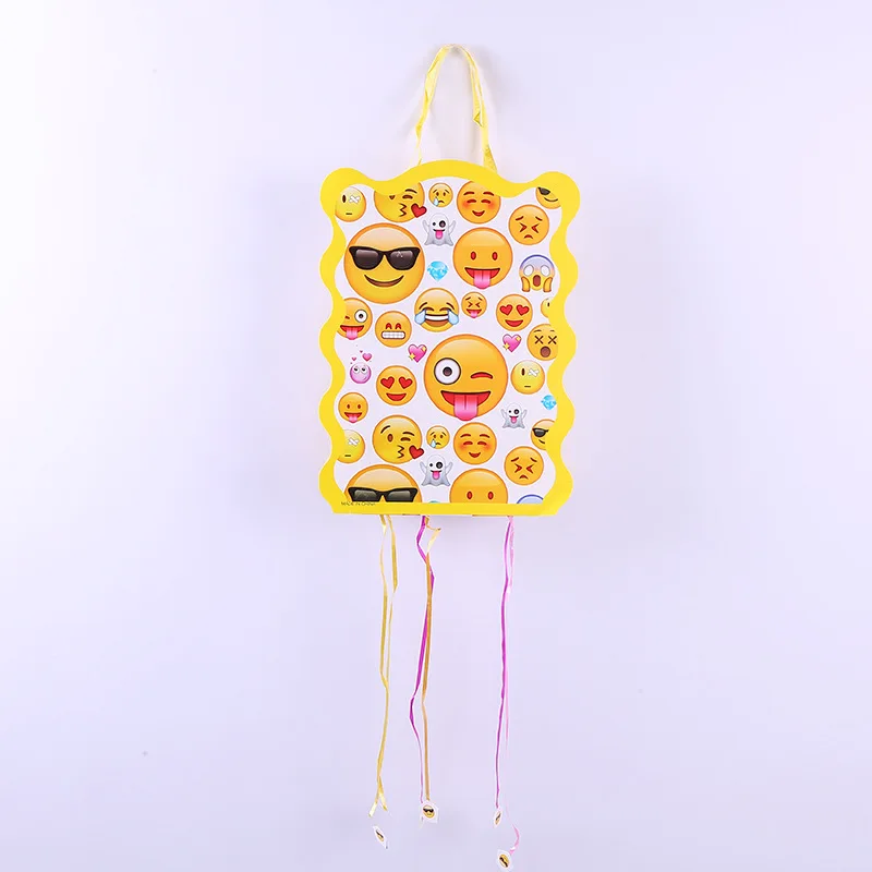 

1pcs Emoji Cartoon Paper Folding Pinata Party Toy Game Girl Kids Birthday/Festival Decoration Favor Supplies 49*27cm