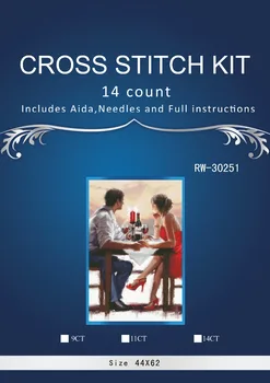 

The lovers coffee Handmade Needlework Counted Cross Stitch Set Embroidery Kits 14CT Pattern Cross-Stitching Decoratin