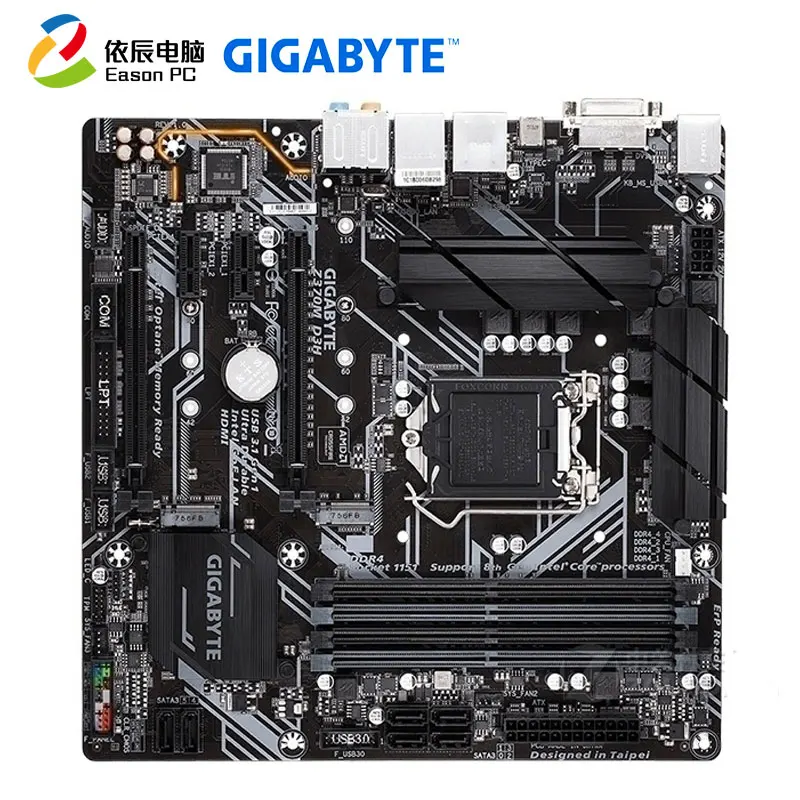 GIGABYTE GA Z370M D3H настольная материнская плата LGA1151 DDR4 M.2 SATA III 64G Micro ATX|Материнские