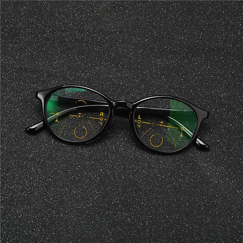 

2018 Multifocal Progressive Reading Glasses Women Men Diopter Eyeglasses Bifocal Eyewear For Near And Far Distance with box FML