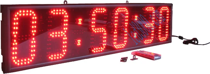 

Hot sale red hours minutes and seconds wall clock led clock led display led timer high brightness 12H/24H real time clock