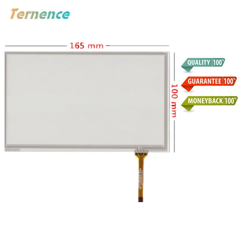 Skylarpu 2 шт. 7 дюймов 4 провода 165 мм * 100 мм резистивный сенсорный дигитайзер для навигационная DVD таблетки PC Сенсорная панель Стекло