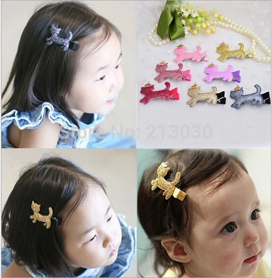 

Cartoon Fabrics Hairpins Cute Crown Cat Shape Hair Clips Korean Fringe Hairgrips For Girls Hair Barrettes Headwear For Baby Gift